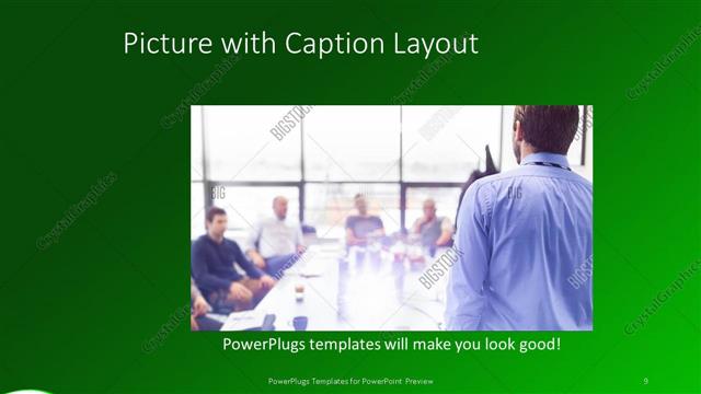 Picture with Caption presentation slide layout