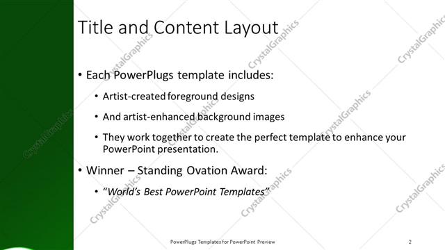 Title and Content presentation slide layout