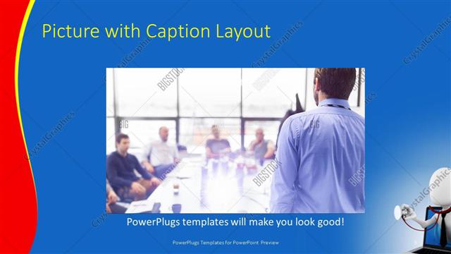 Picture with Caption presentation slide layout