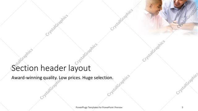 Section Header presentation slide layout