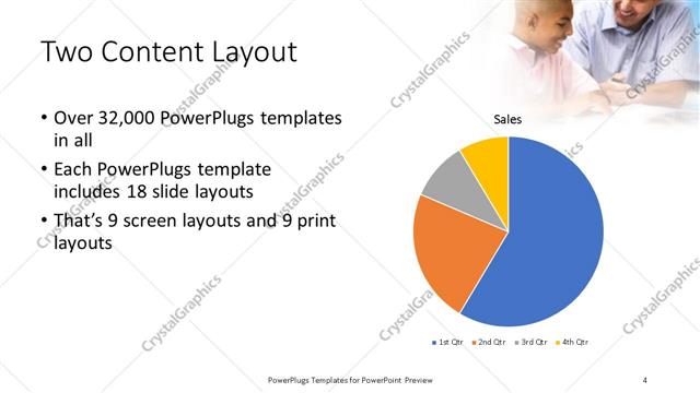 Two Content presentation slide layout