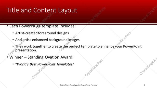 Title and Content presentation slide layout