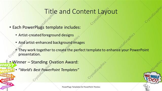 Title and Content presentation slide layout
