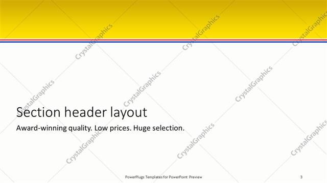 Section Header presentation slide layout