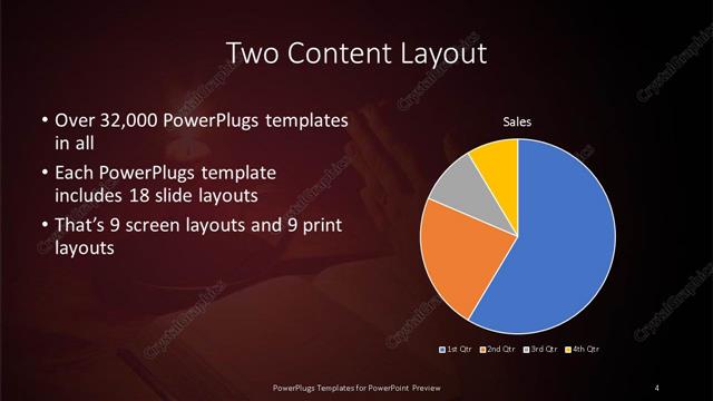 Two Content presentation slide layout