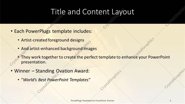 Title and Content presentation slide layout