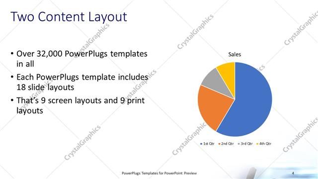 Two Content presentation slide layout
