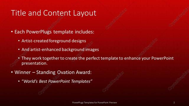 Title and Content presentation slide layout