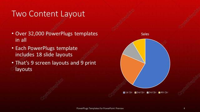 Two Content presentation slide layout