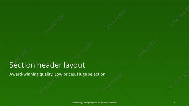 Section Header presentation slide layout