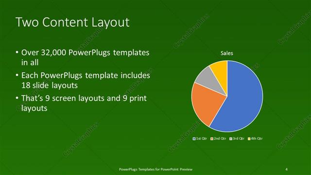 Two Content presentation slide layout