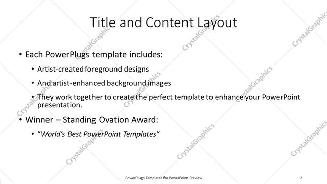 Title and Content presentation slide layout