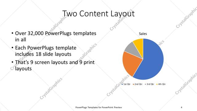 Two Content presentation slide layout