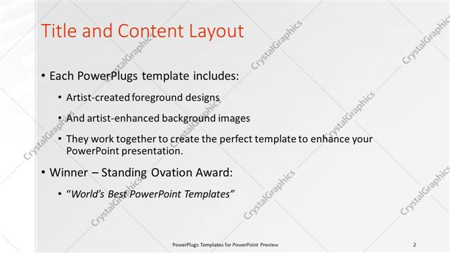 Title and Content presentation slide layout