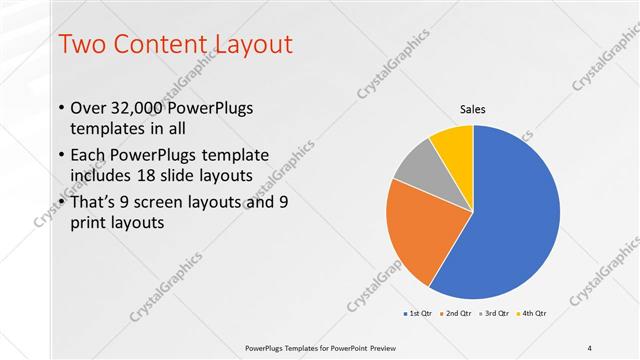 Two Content presentation slide layout
