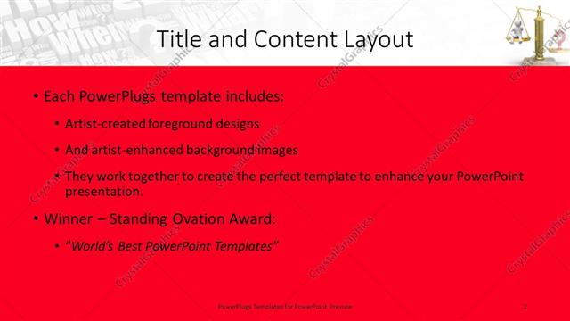 Title and Content presentation slide layout