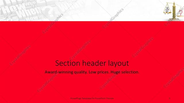 Section Header presentation slide layout