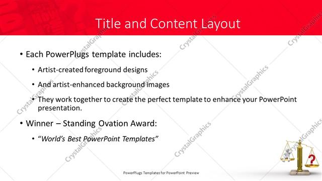 Title and Content presentation slide layout