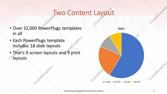 Two Content presentation slide layout