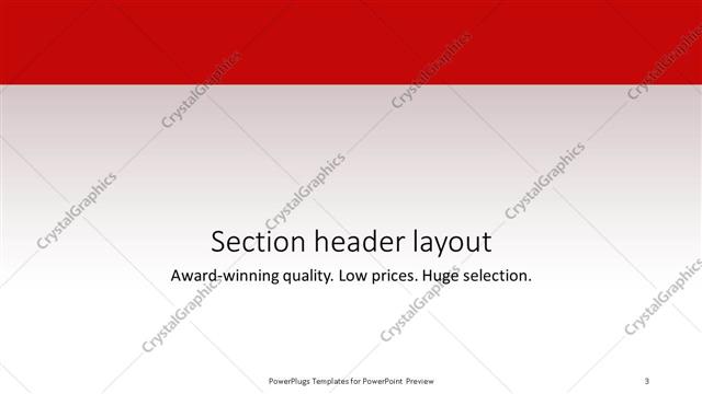 Section Header presentation slide layout