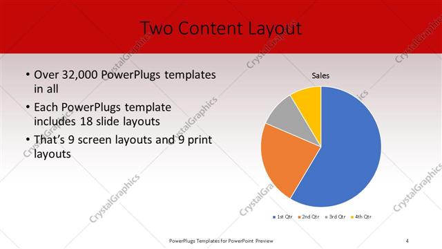 Two Content presentation slide layout