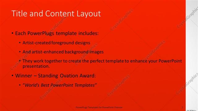 Title and Content presentation slide layout