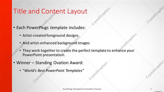 Title and Content presentation slide layout