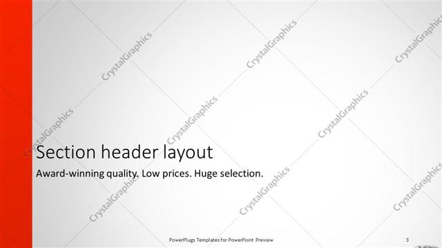 Section Header presentation slide layout