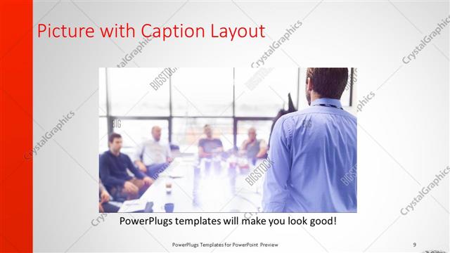 Picture with Caption presentation slide layout