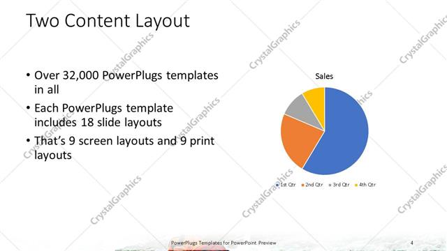 Two Content presentation slide layout