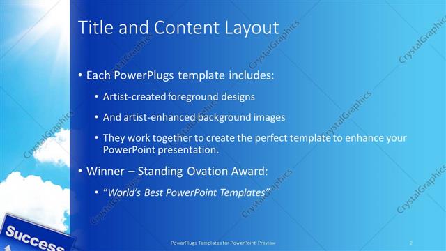 Title and Content presentation slide layout