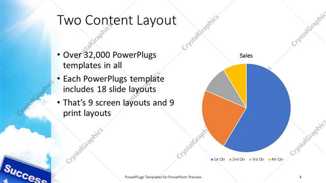 Two Content presentation slide layout