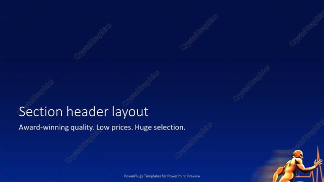 Section Header presentation slide layout