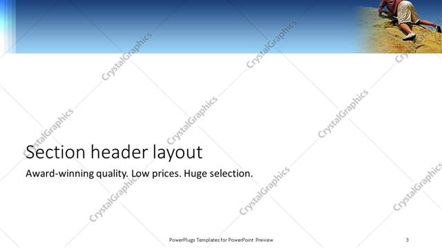 Section Header presentation slide layout