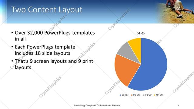 Two Content presentation slide layout