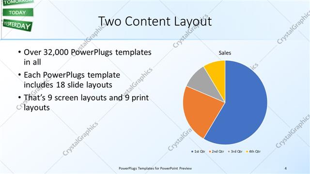 Two Content presentation slide layout