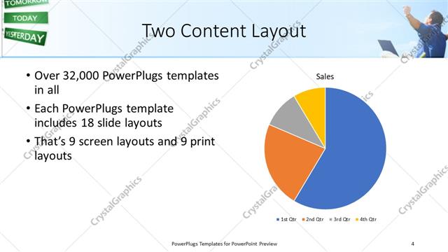 Two Content presentation slide layout