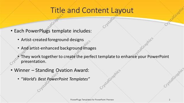Title and Content presentation slide layout