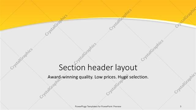 Section Header presentation slide layout