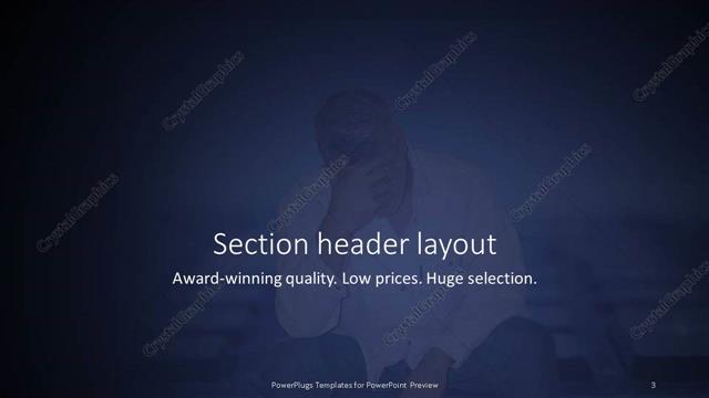 Section Header presentation slide layout