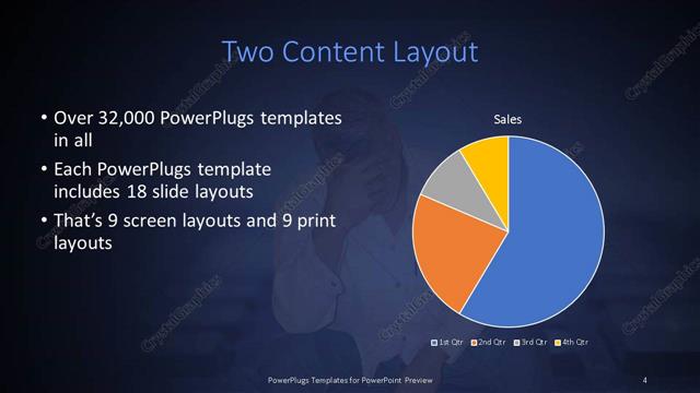 Two Content presentation slide layout