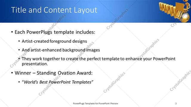 Title and Content presentation slide layout