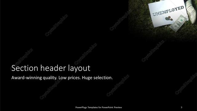 Section Header presentation slide layout
