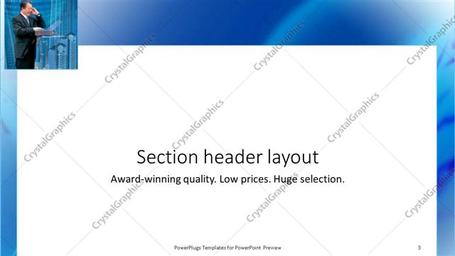 Section Header presentation slide layout