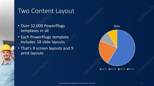Two Content presentation slide layout