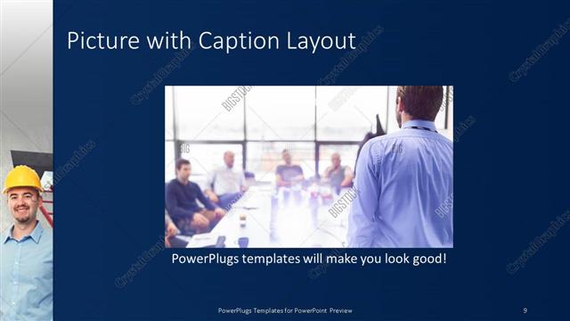 Picture with Caption presentation slide layout