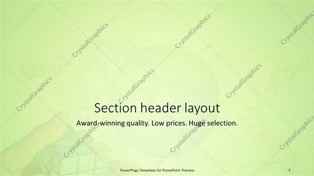 Section Header presentation slide layout