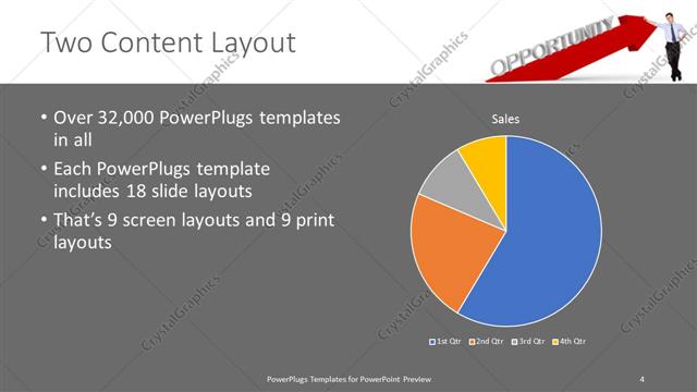 Two Content presentation slide layout