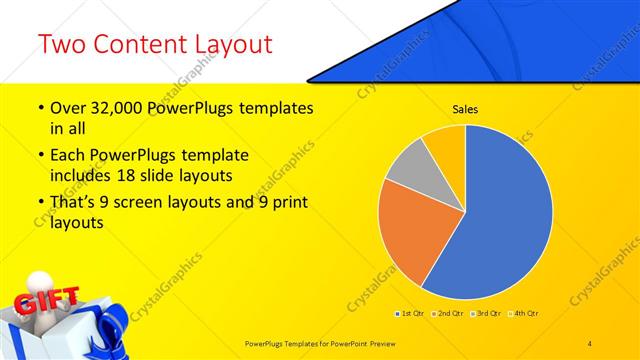 Two Content presentation slide layout