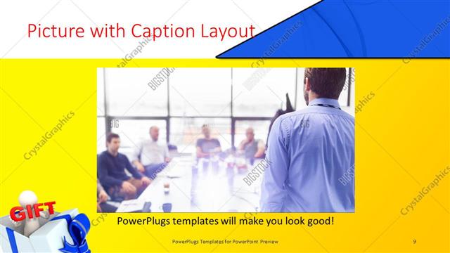 Picture with Caption presentation slide layout
